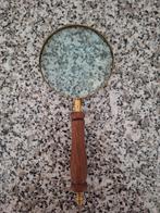 Vintage vergrootglas met koperen rand, Ophalen, Gebruikt