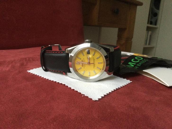 Montre automatique NH-35 Date Loupe, Handtassen en Accessoires, Horloges | Heren, Gebruikt, Polshorloge, Overige merken, Overige materialen