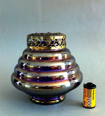 Art Deco vase - Verre - pique-fleurs beschikbaar voor biedingen