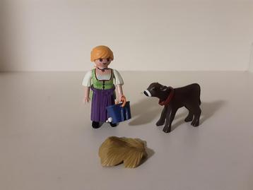 Playmobil fermier et veau