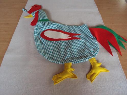 Decoratie kinderkamer : originele, handgemaakte stoffen haan, Kinderen en Baby's, Kinderkamer | Inrichting en Decoratie, Ophalen of Verzenden
