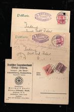 Duitsland 6 kaarten met zegels, Verzenden, Duitse Keizerrijk, Gestempeld