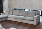 Grijze linnen zetel 360 cm lang, Huis en Inrichting, Ophalen, 300 cm of meer, Rechte bank, Stof