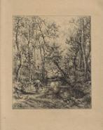 L. Henrotin inkttekening "Drinkende Koe bij Bosbeek", Antiek en Kunst, Kunst | Tekeningen en Fotografie, Ophalen