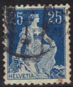 Zwitserland 1907-1917 - Yvert 120 - Helvetia met zwaard (ST), Timbres & Monnaies, Timbres | Europe | Suisse, Affranchi, Envoi