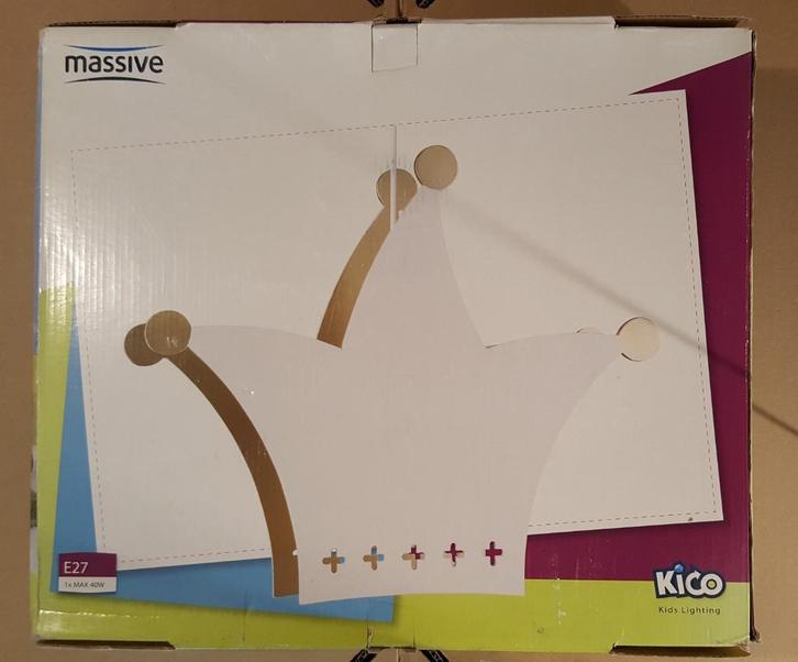 *Kroon*luchter Kingston: hanglamp van KICO (nieuw), Huis en Inrichting, Lampen | Hanglampen, Nieuw, 75 cm of meer, Hout, Kunststof