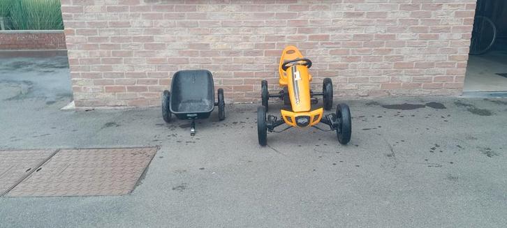 Berg race go cart met aanhangwagen, Kinderen en Baby's, Speelgoed | Buiten | Skelters, Zo goed als nieuw, Berg, Met kar of aanhanger