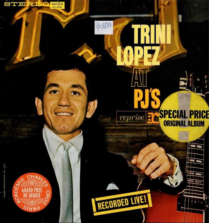 Vinyl, LP   /  Trini Lopez – Trini Lopez At PJ's, Cd's en Dvd's, Vinyl | Overige Vinyl, Overige formaten, Ophalen of Verzenden