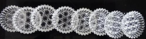 PRACHTIGE SET ONDERZETTERS(8 stuks), Antiek en Kunst, Antiek | Glaswerk en Kristal, Ophalen of Verzenden
