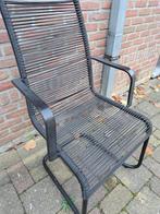 stoel zetel metaal zwart, Huis en Inrichting, Stoelen, Ophalen, Gebruikt, Zwart, Design