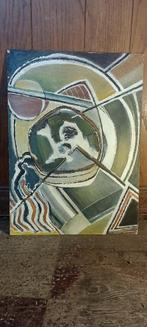 Peinture mixte signée Serge Montegnies, 40x55, n556, Antiquités & Art, Enlèvement ou Envoi