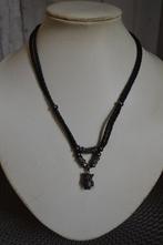 Koordketting met kleine uil zwart, Gebruikt, Zwart, Ophalen of Verzenden, Overige materialen