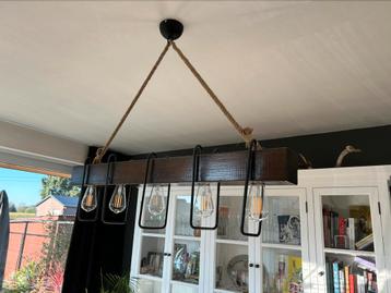 Hanglamp industrieel inclusief gloeilampen beschikbaar voor biedingen