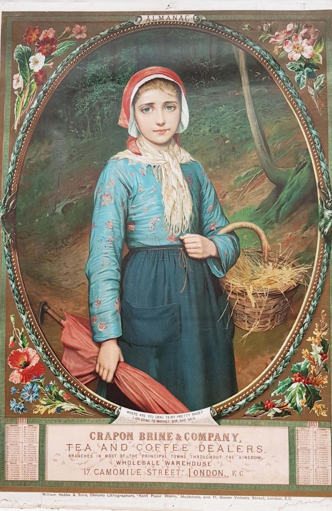 Grote Almanak 1883 Litho., Antiek en Kunst, Kunst | Litho's en Zeefdrukken, Ophalen of Verzenden