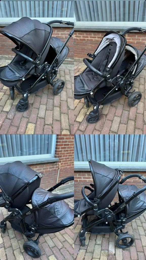 Tweelingbuggy Egg, Kinderen en Baby's, Tweelingen en Meerlingen, Gebruikt, Kinderwagen of Buggy, Ophalen