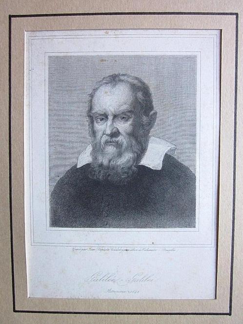 RARE Galilée eau-forte XIXème astronomie science Vendersypen, Antiek en Kunst, Kunst | Etsen en Gravures, Ophalen of Verzenden
