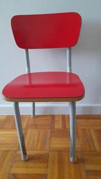 2 chaises d'école rouges en formica (Tubax ?), Enlèvement ou Envoi, Comme neuf