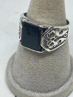Nieuwe zilveren herenring met onyx (maat 27) (21.4 mm), Handtassen en Accessoires, Ringen, 20 of groter, Nieuw, Ophalen of Verzenden