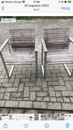 2 mooie houten terrasstoelen IKEA KVARNö, Tuin en Terras, Tuinstoelen, Gebruikt, Hout, Ophalen