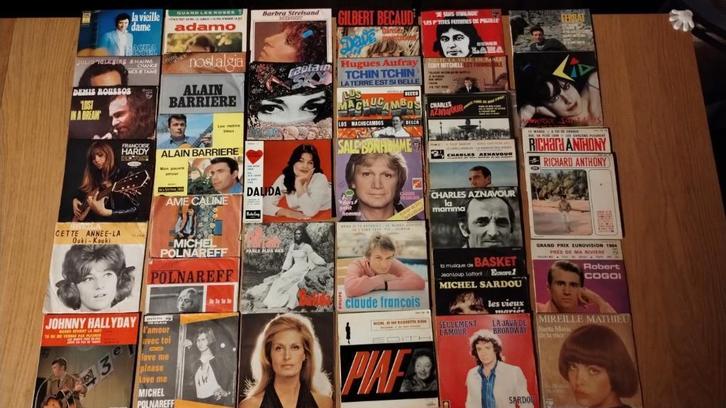 COLLECTIE VAN 185 45T VINYLS - FR & ENG - jaar 60/70/80, Cd's en Dvd's, Vinyl Singles, Gebruikt, Klassiek, 7 inch, Ophalen