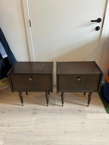 Tables de chevet vintage, 45 à 65 cm, Comme neuf, Enlèvement, 55 à 70 cm