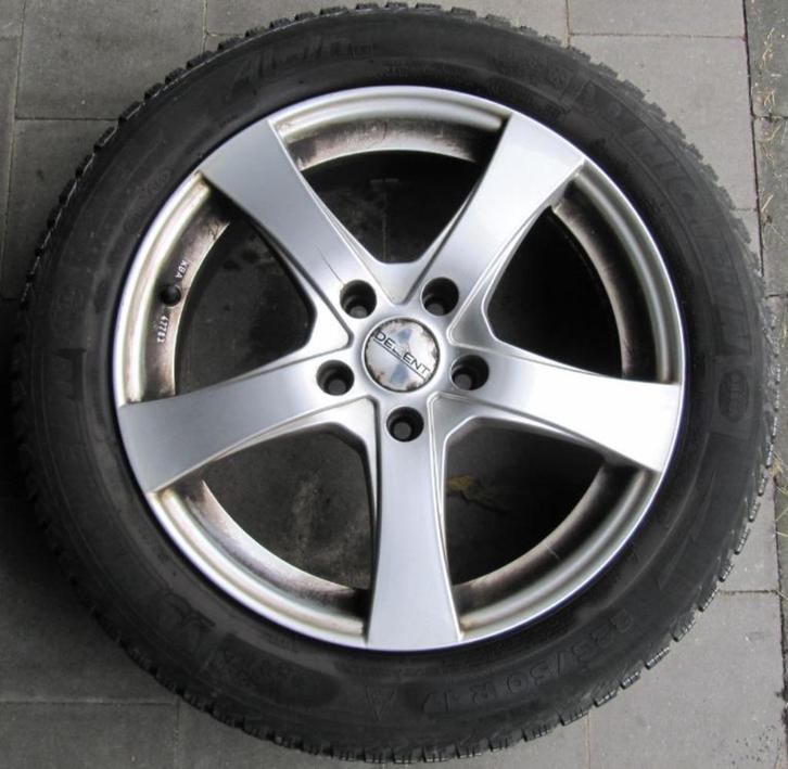 4x Winterbanden Michelin 17 inch op Alu velgen, Auto-onderdelen, Banden en Velgen, Banden en Velgen, Winterbanden, 17 inch, 225 mm
