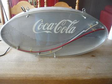 neon reclameverlichting  coca cola  67 cm x 31 cm x 14cm, Enlèvement ou Envoi, Utilisé, Table lumineuse ou lampe (néon)