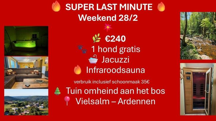 SUPER LAST MINUTE – Weekend 28/2: €240, Vacances, Vacances | Offres & Last minute, Propriétaire