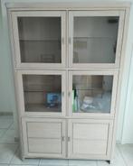 vitrinekast witte eik, Huis en Inrichting, Ophalen, Met plank(en), 100 tot 150 cm, Eikenhout