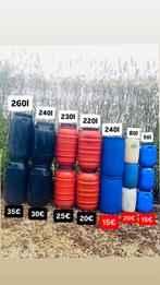 Fut bidon tonneau baril plasti alimentaire 50>260l couvercle, Enlèvement ou Envoi, Bois, Avec robinet