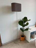 Vloerlamp RVS met donkerbruine lampenkap, Huis en Inrichting, Ophalen, Gebruikt, Metaal, 150 tot 200 cm