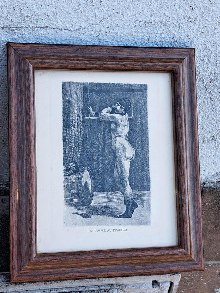 Gravure la femme au trapeze de Félicien rops, Antiquités & Art, Art | Eaux-fortes & Gravures, Enlèvement ou Envoi