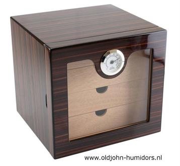 KABINET HUMIDOR 4 LADEN TEAK AFWERKING 100 SIGAREN      h83	 beschikbaar voor biedingen