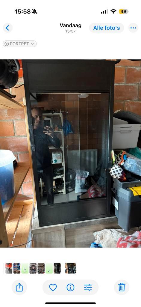 Terarrium 100x50x50, Dieren en Toebehoren, Reptielen en Amfibieën | Toebehoren, Zo goed als nieuw, Terrarium of Paludarium, Ophalen