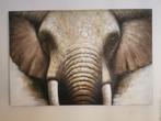 Groot canvas Olifant schilderij, Enlèvement