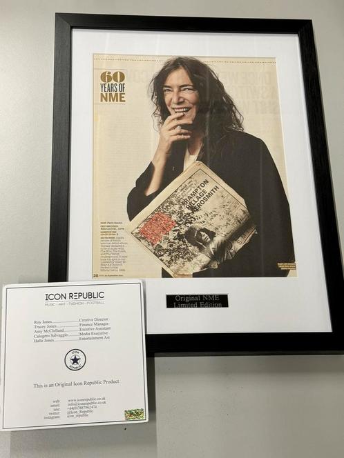 Édition originale Patti Smith NME 2012-60 avec certificat, Collections, Musique, Artistes & Célébrités, Neuf, Affiche, Œuvre d'art ou Peinture