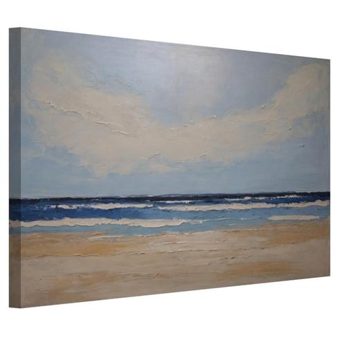 Toile de plage minimaliste 60 x 40 cm - 18 mm., Maison & Meubles, Accessoires pour la Maison | Décorations murale, Neuf, Envoi