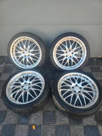 18" 5x100 ET35 aluminium velgen + 225/40 R18 banden — Golf 4 beschikbaar voor biedingen