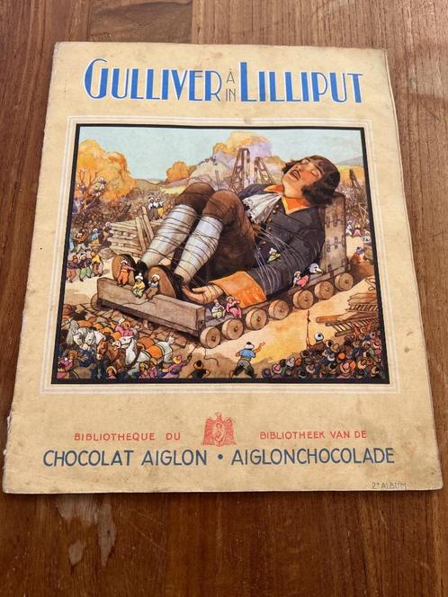 Chocolade Aiglon : Gulliver in Lilliput-Eerste druk 1941, Boeken, Prentenboeken en Plaatjesalbums, Verzenden