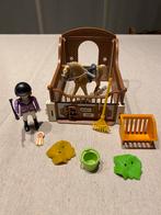 Playmobil warmbloedpaard met wit-bruine paardenbox (5520), Ophalen of Verzenden