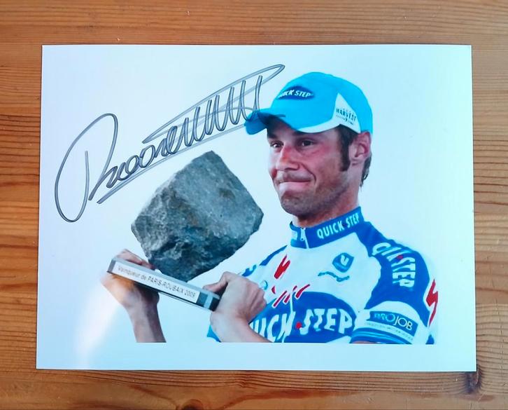 Gesigneerde foto van Tom Boonen., Sport en Fitness, Wielrennen, Nieuw, Verzenden