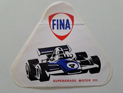 Vintage Sticker - Fina Supergrade Motor Oil - Formule 1, Verzamelen, Stickers, Zo goed als nieuw, Auto of Motor, Ophalen of Verzenden