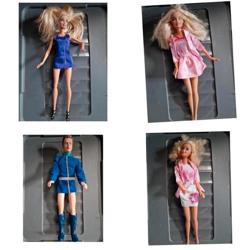 Ensemble de 4 poupées Barbie vintage 1966, Collections, Poupées, Comme neuf, Enlèvement ou Envoi