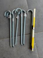 6 zware piketten 35cm, Caravanes & Camping, Enlèvement ou Envoi, Comme neuf