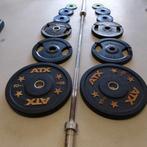 Olympische gewicht set + barbell 220cm, Sport en Fitness, Ophalen, Zo goed als nieuw