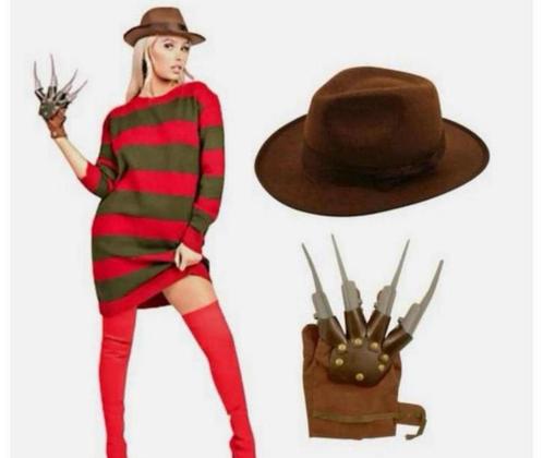 Freddy Krueger verkleed set carnaval halloween maat M / L, Kleding | Dames, Carnavalskleding en Feestkleding, Nieuw, Ophalen of Verzenden