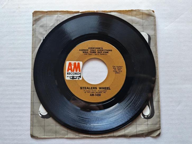 STEALERS WHEEL - Everyone's agreed that everything will ...., Cd's en Dvd's, Vinyl Singles, Gebruikt, Single, Pop, 7 inch, Ophalen of Verzenden