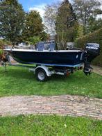 Visboot met motor en trailer, Ophalen, Zo goed als nieuw
