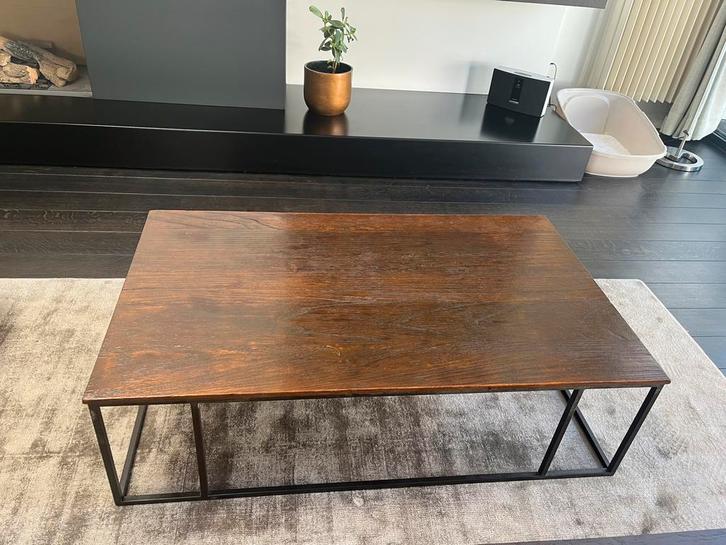 Salontafel rechthoekig landelijk, Huis en Inrichting, Tafels | Salontafels, Gebruikt, Minder dan 50 cm, 50 tot 100 cm, 100 tot 150 cm