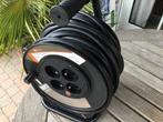 Kabelhaspel met 4 stopcontacten, Doe-het-zelf en Bouw, Elektriciteit en Kabels, Ophalen of Verzenden